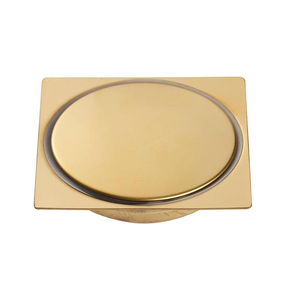 Ralo Click Up Quadrado Para Chão 10Cm Inox Pingoo - Dourado