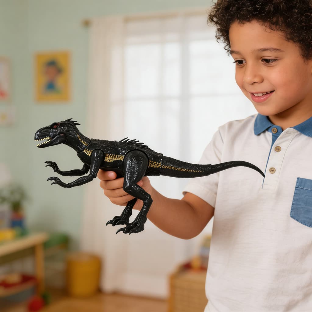 Dinossauro Raptor Negro Velociraptor Pré-Histórico Figura De Ação Ativa Articulada Detalhes Realistas Brinquedo Para Cri