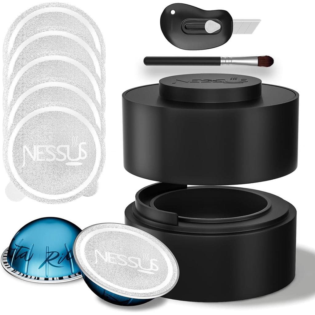 Kit De Cápsulas Reutilizáveis Para Nespresso Vertuo , De Café Recarregáveis Acessórios Expresso Com 100 Peças De Tampas