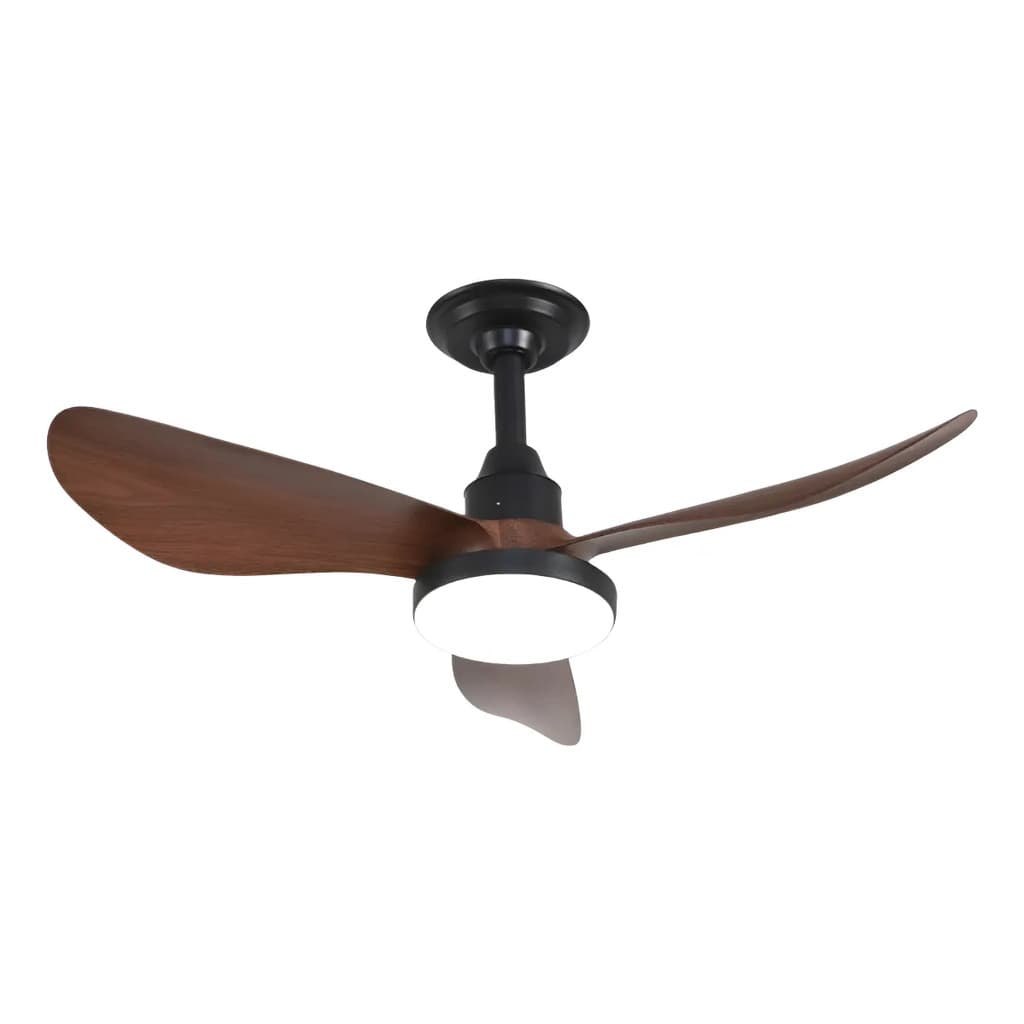 Ventilador De Teto Plafon Aeris Preto Madeira Multicolor 2.083 M 60 Preto 127/220v Madeira Metal / Abs 3