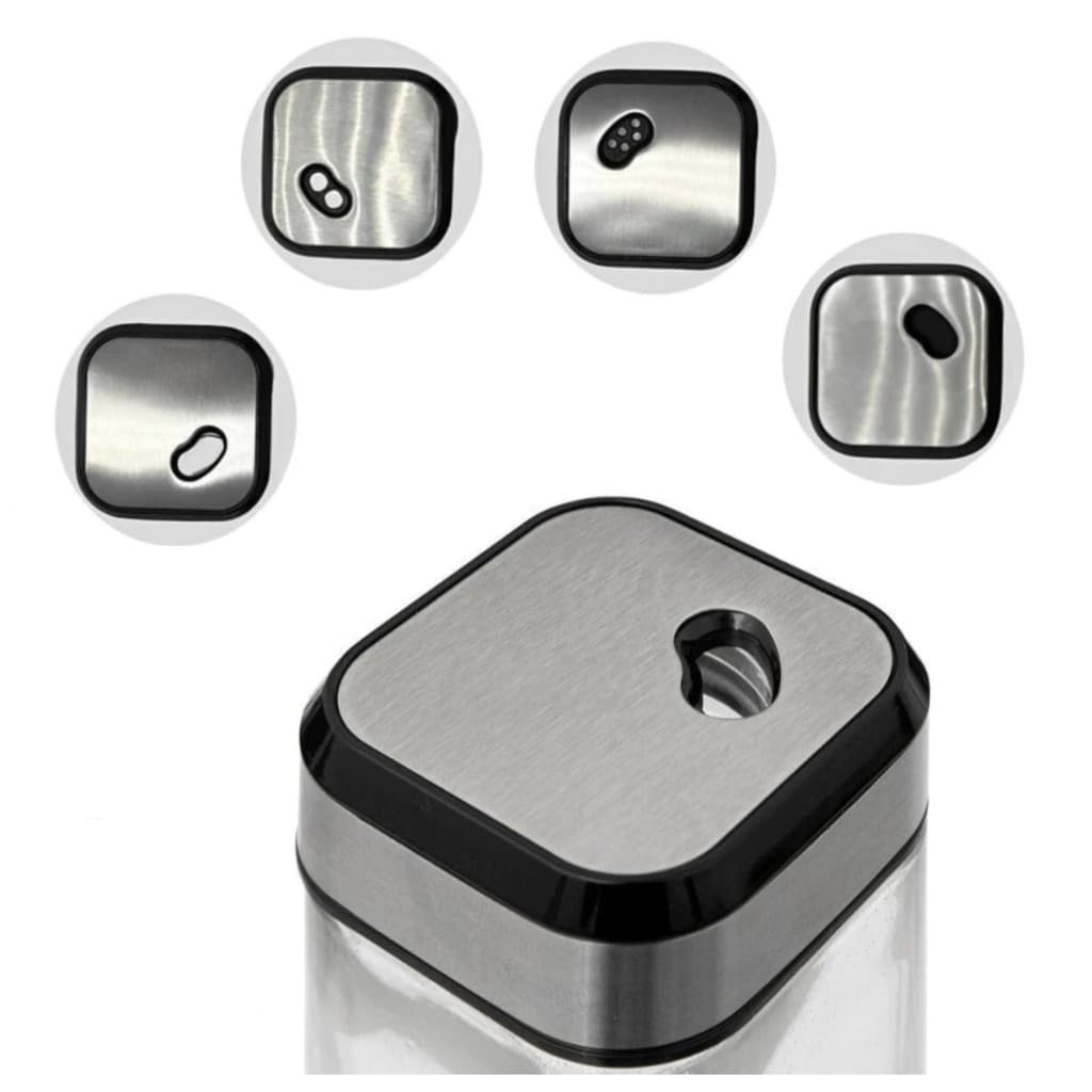Porta Temperos de Vidro com Tampa 360° Kit com 6Pçs ON-LD006