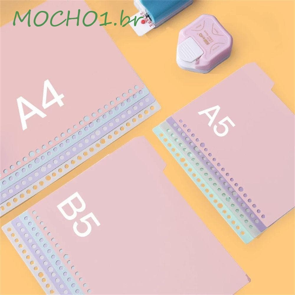 MOCHO1 Fichário Índice Página 4 Pçs/set Diário Bobina Livro B5 A5 A4 Scrapbook Marcador Notebook Separador