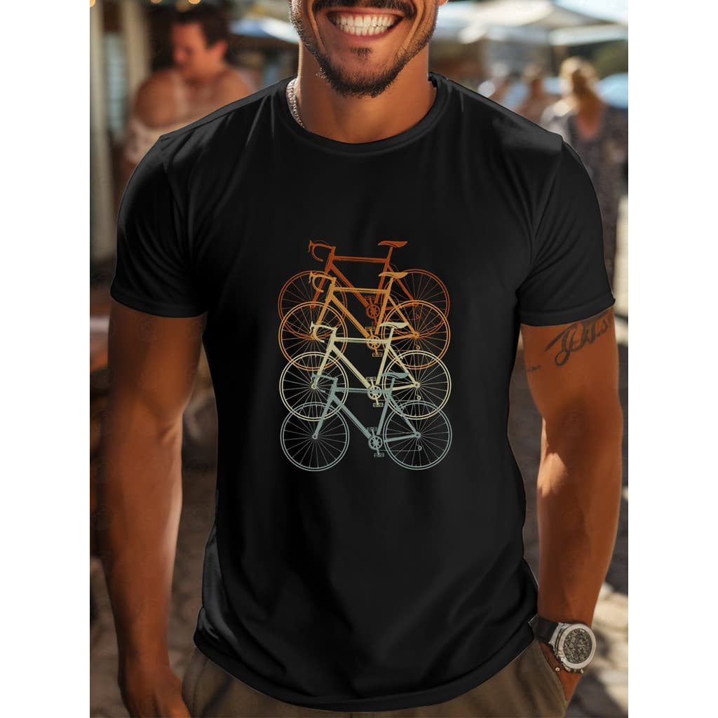 Camiseta Masculina Vintage Bicicleta Ciclismo 100% Algodao