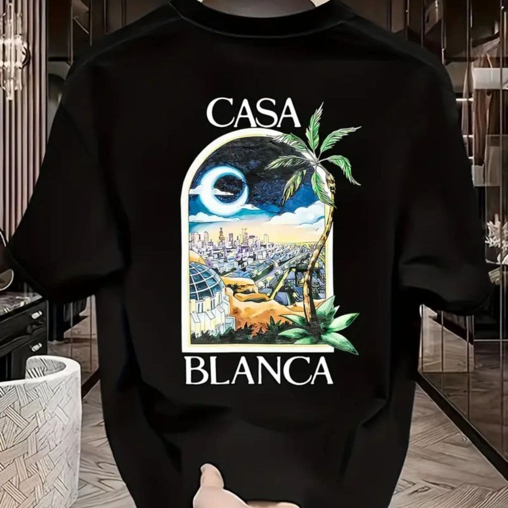 Camiseta Masculina Casa Blusa Estampa Noite Camisa 100% Algodão Oferta
