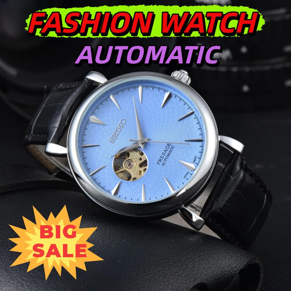 Nova moda esportiva movimento mecânico automático SEI/KO cinto relógio masculino