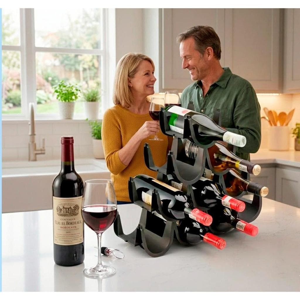 Porta Vinhos 10 Garrafas Adega   Empilhável