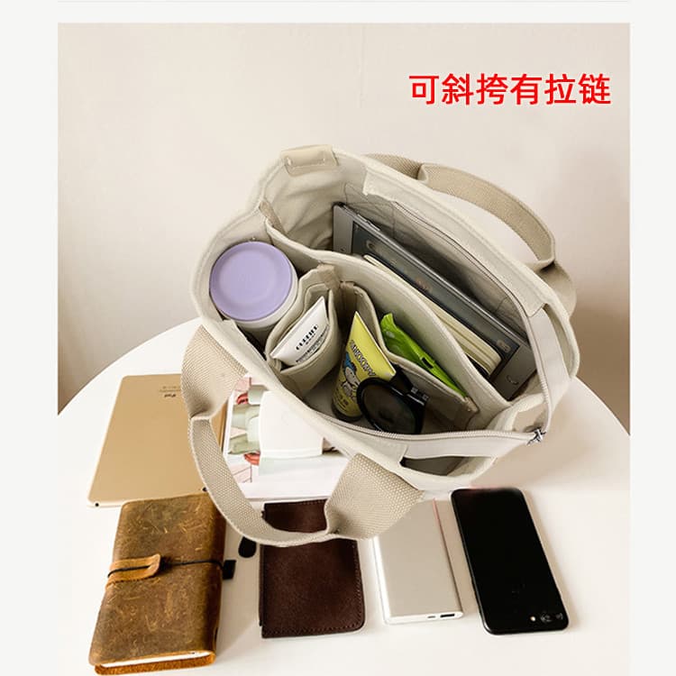 Bolsa de lona japonesa com vários compartimentos, bolsa mensageiro com zíper, mãe, bebê, mamãe, bolsa Tote com vários co