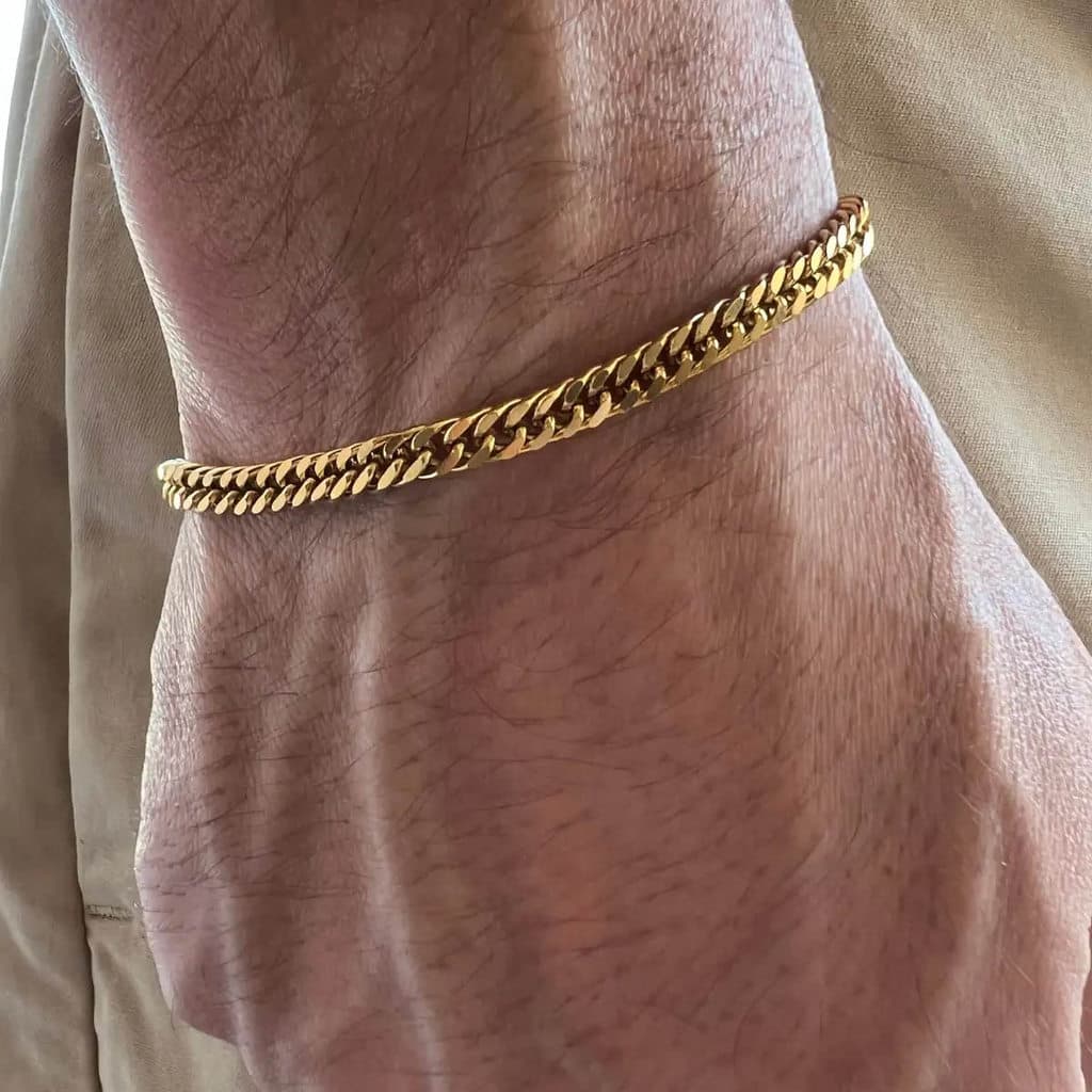 Pulseira Masculina Portofino em Aço Inox Dourada
