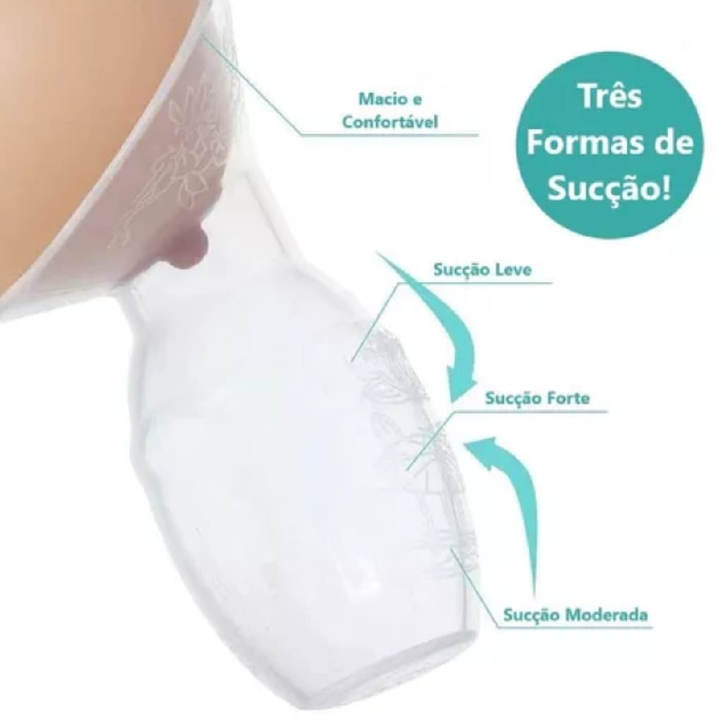 2 Copo Coletor Bomba Manual De Tirar Leite Materno Bombinha Extratora Maternidade Bebe Crianca