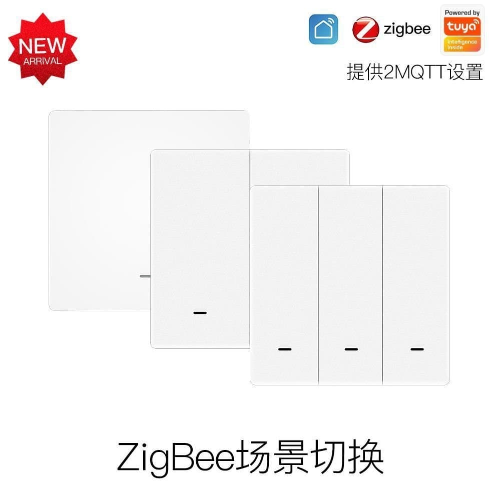 Interruptor de Cena Inteligente Zigbee Tuya para Casa, Botão de Cenário Temporizado Controlado por APP, Interruptor Inte