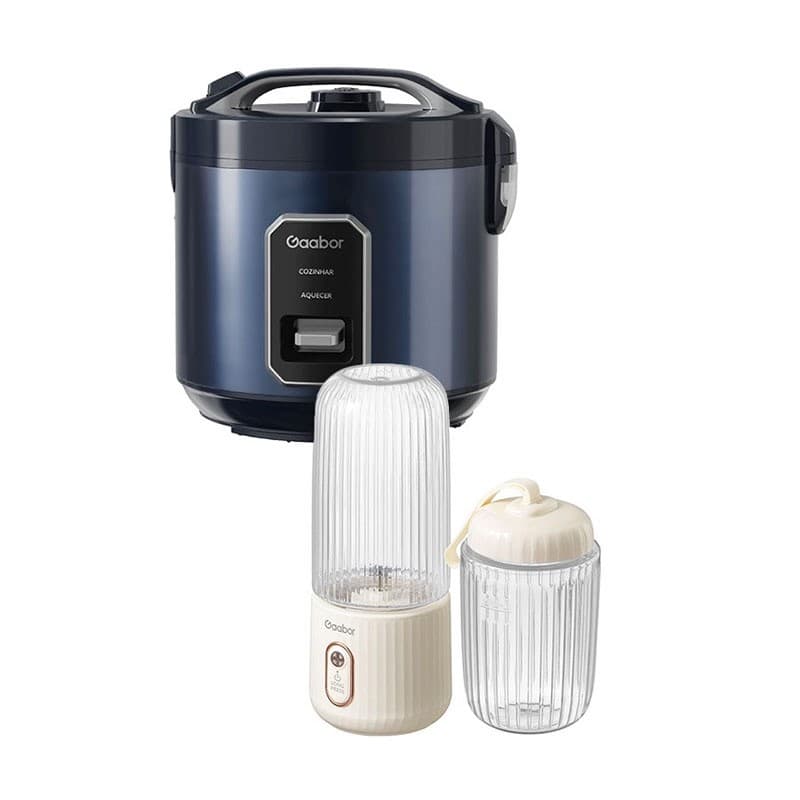 [Oferta Combinada]Gaabor Panela de Arroz Azul RC50M + Espremedor de frutas portátil USB 350 ml + 280 ml FP03T