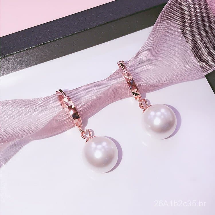 Brincos longos de pérola em prata 925 para mulheres, elegantes e sofisticados, brincos coreanos simples e versáteis com