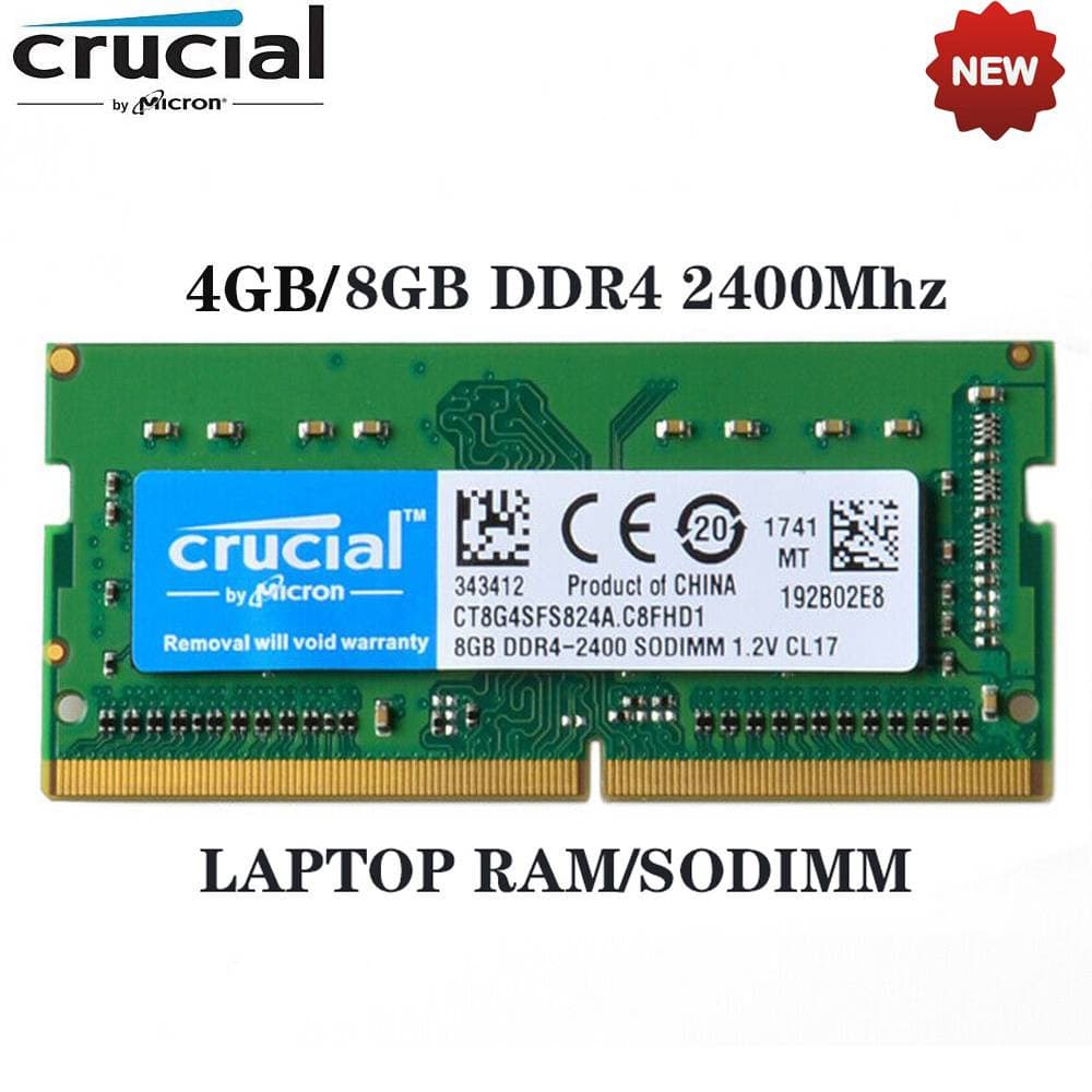 Memória RAM Crucial para Laptop 8GB DDR4 2400Mhz CL17 4GB 16GB Notebook 2133Mhz 2666Mhz 3200Mhz PC4