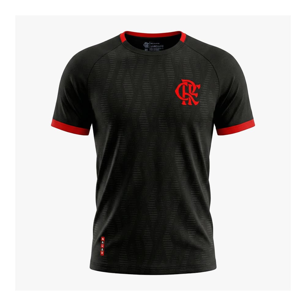 Camisa Do Flamengo Masculina Third Preta CRF Casual Torcedor