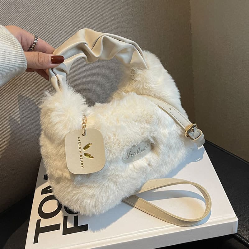 Outono inverno peludo bolsa feminina 2025 novo estilo High-End moda bolsa de ombro de pelúcia mensageiro saco peludo