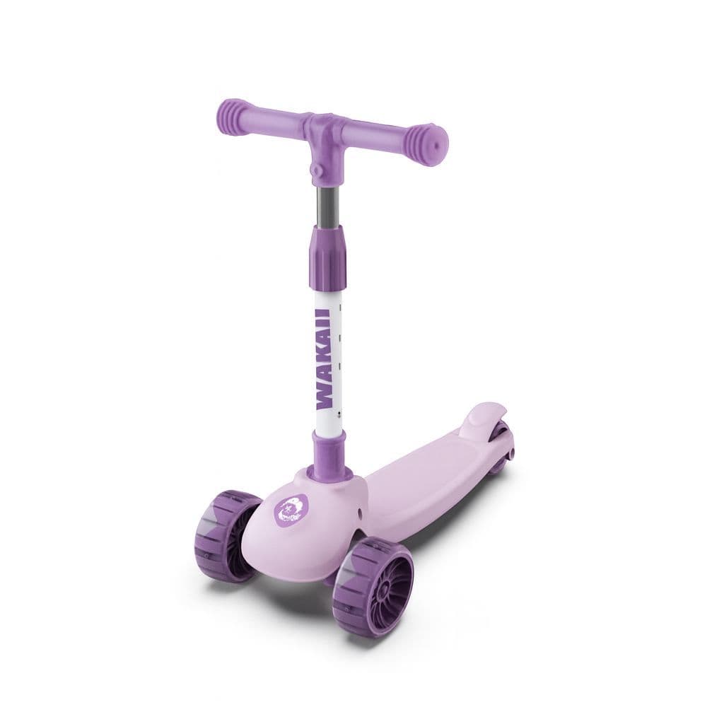 Patinete Infantil Com 3 Rodas Dobrável com LED Lilás