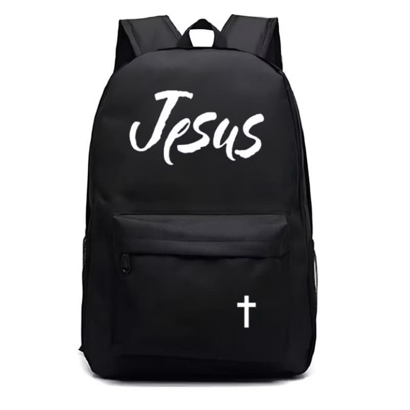 Bolsa Unissex Estampada Jesus Ótima Qualidade Escola Passeio Academia TREVIX