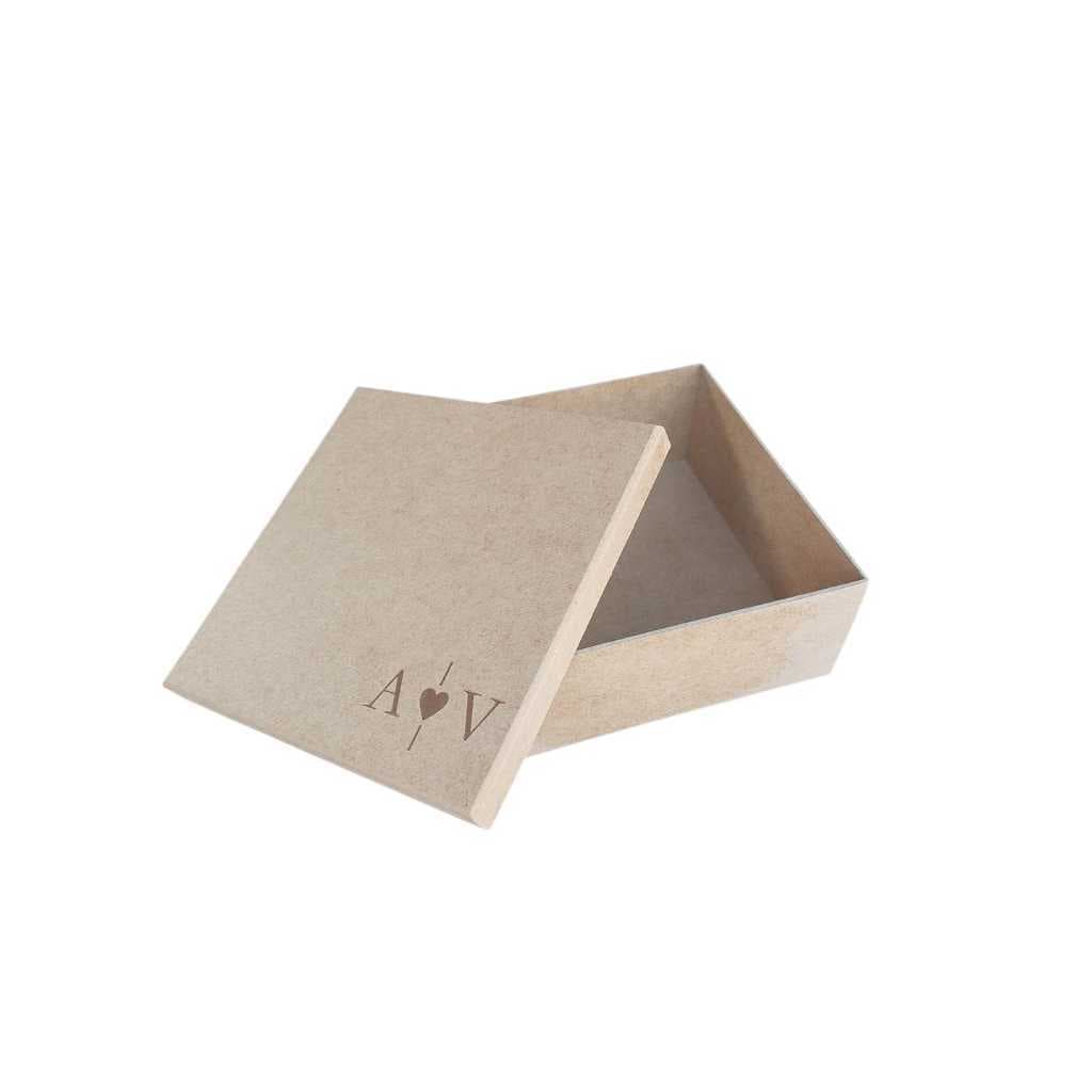5 Caixas 20x20x8 Personalizada, Convite, Casamento com Iniciais. Art. Capricho