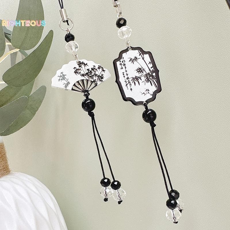 Rightrous Estilo Chinês Anti-Perdido Telefone Cordão Retro sel Pingente Chaveiro Saco Encantos Mochila Decoração Moda Jó