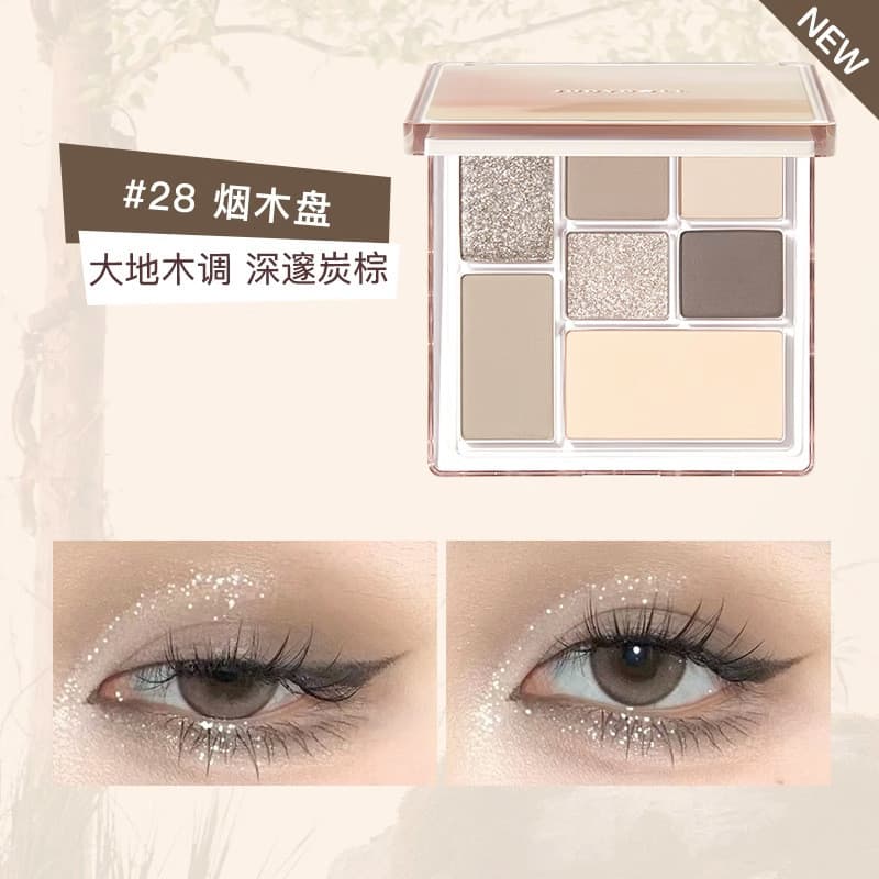 Judydoll Tangram Fun Paleta de sombras de sete Núcleos Matte Earth Blush Destaque Feminino Commuter All-Match Color