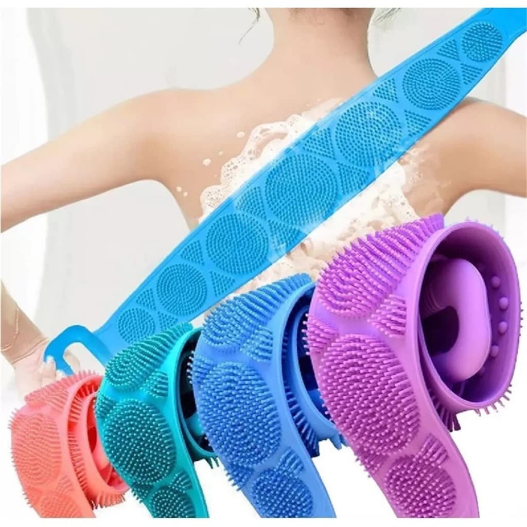 Esponja de banho lava costa Silicone anti bacteriano cores aleatorias lindas