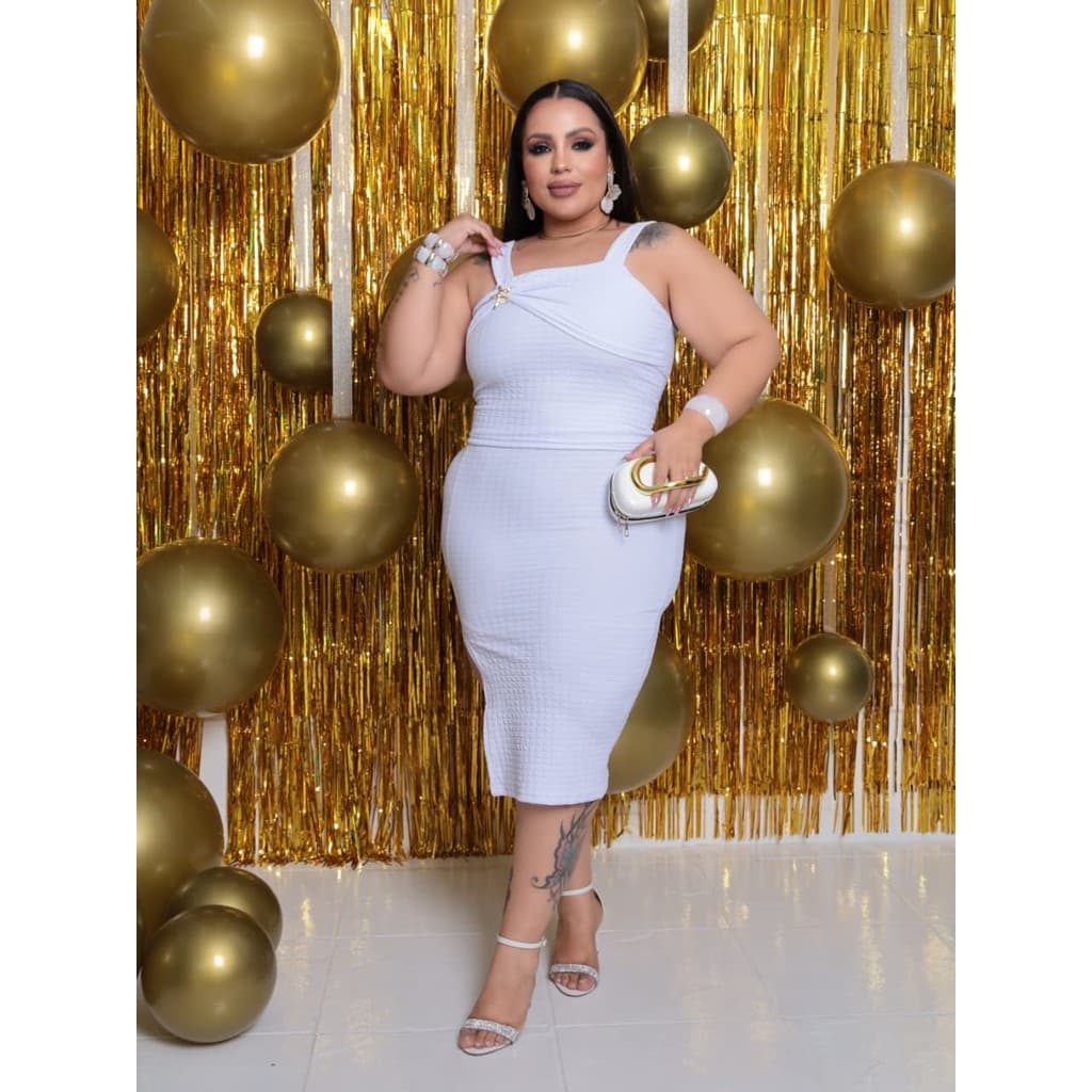 Conjunto Feminino Plus Size Tecido Texturizado Verão Promoção
