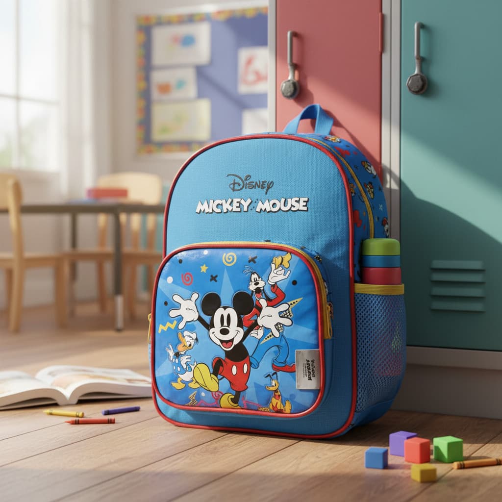 Mochila De Costas Mickey Infantil Menino Original Escola E Passeio
