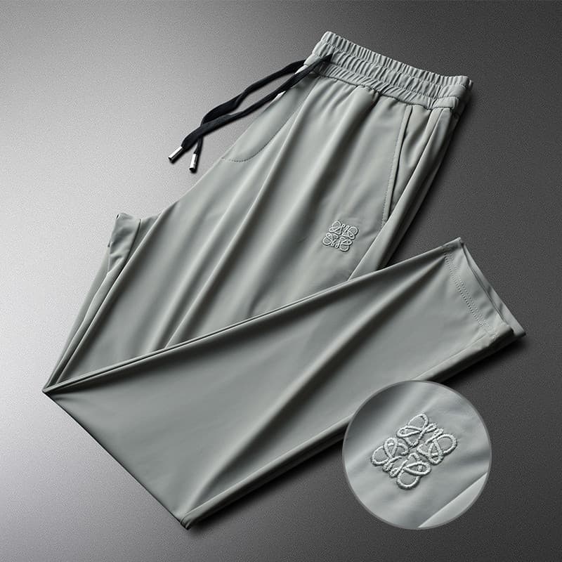 Calças de seda gelo masculinas verão calças casuais finas de secagem rápida calças esportivas Leggings elásticas Sweatpa