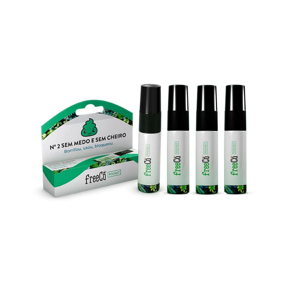 Kit 04 Bloqueadores de Odores Sanitários FreeCô Pocket Original 15ml