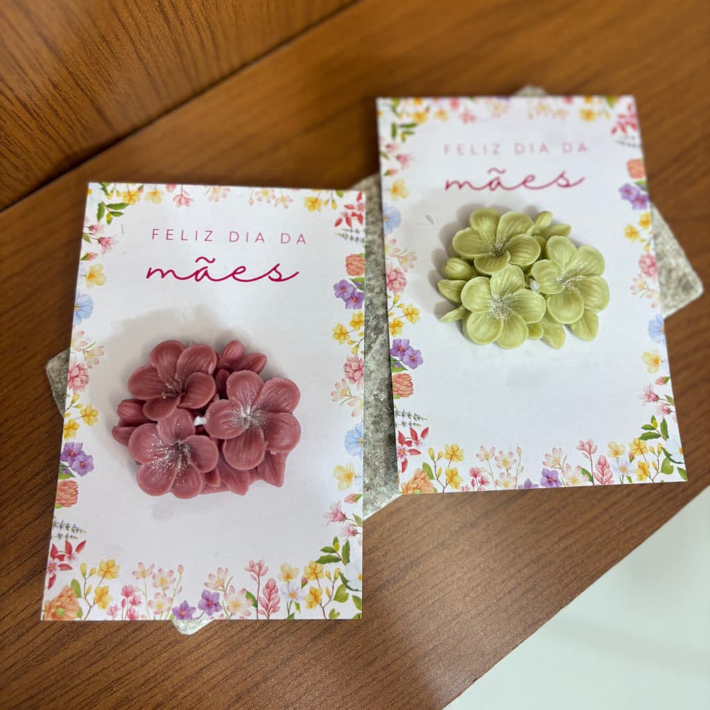 Kit 10 Mini Velas Aromáticas Personalizadas Dia das Mães 20g Lembrancinha