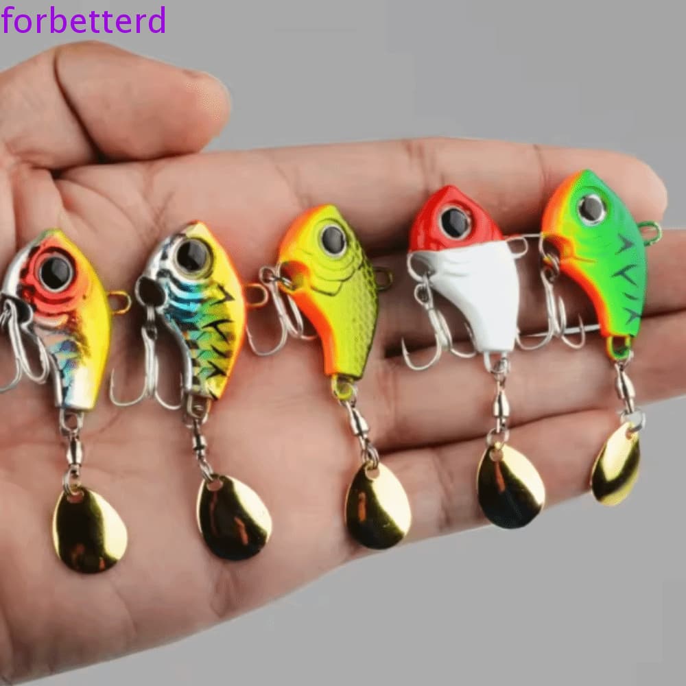 Kit De Iscas De Pesca  5 Peças , Brilho Giratório Com Caixa Isca Artificial , Gancho De Manivela