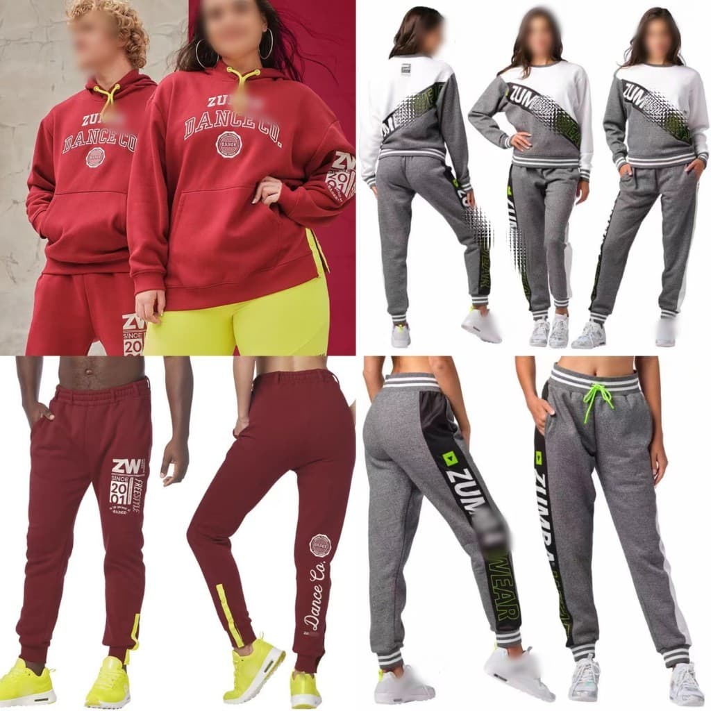 Genuíno ZW ano novo forro de lã vermelha moletom terno novo estilo roupas esportivas das mulheres dos homens calças com