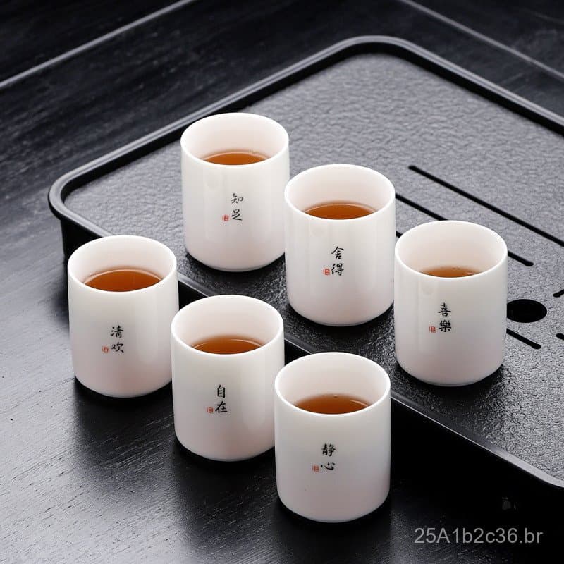 Xícara de Chá Kung Fu de Jadeíte, Xícara Individual, Conjunto de Chá Individual, Caneca de Chá, Xícara de Degustação de