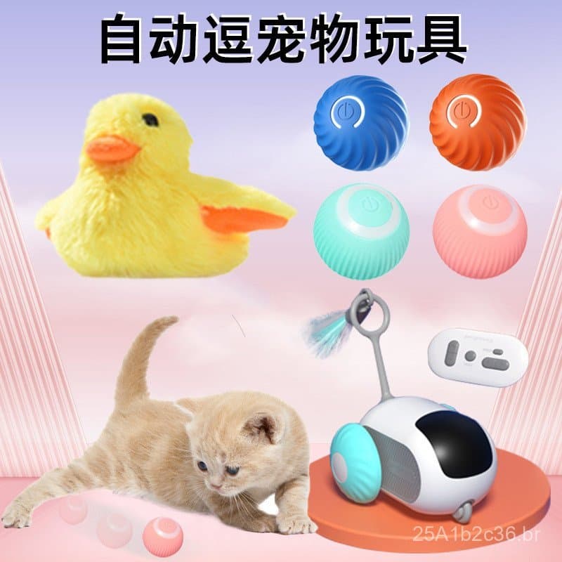 Bola Elétrica Inteligente com Movimento por Gravidade para Gatos, Brinquedo para Gatos em Forma de Carro, Brinquedo Auto