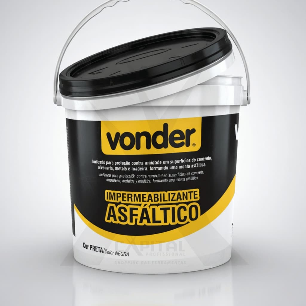 Impermeabilizante Asfáltico Vonder 1L E 3,6L – Proteção Total Contra Umidade Em Concreto E Alvenaria