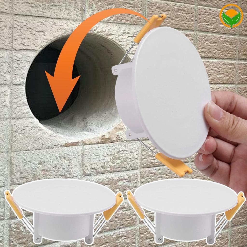 Tampa De Furo De Ar Condicionado Com Design Snap-Fit-Vedação Redonda Branca-Ferramenta Decorativa Prática Para Parede