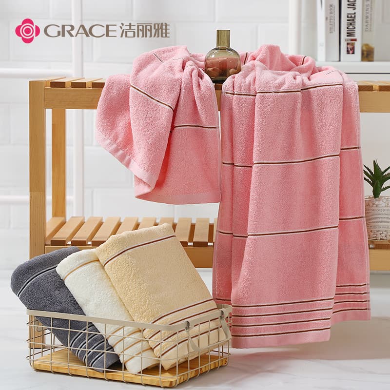 Jieliya toalha de banho de algodão puro doméstico adulto masculino feminino macio absorvente toalha de banho grande