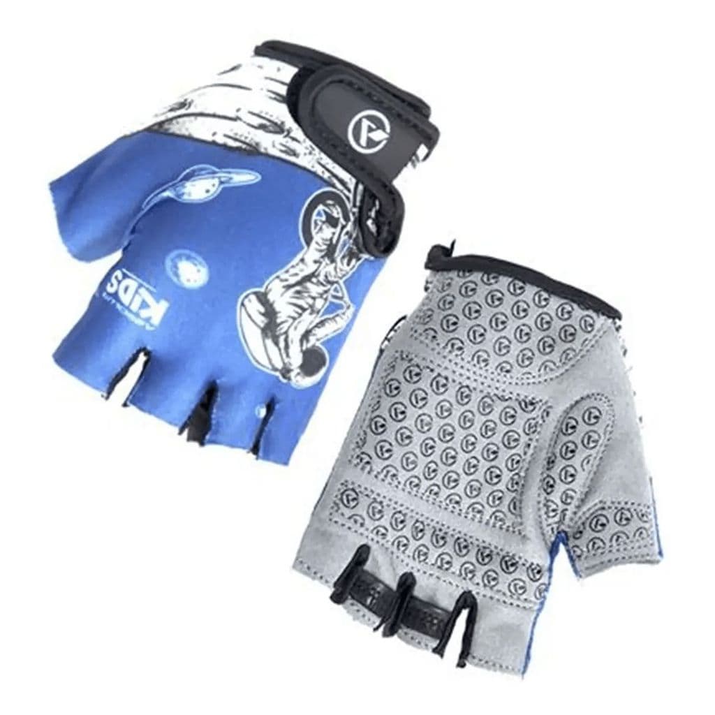 LUVA INFANTIL ABSOLUTE KIDS MEIO DEDO AZUL E CINZA CONFORTO