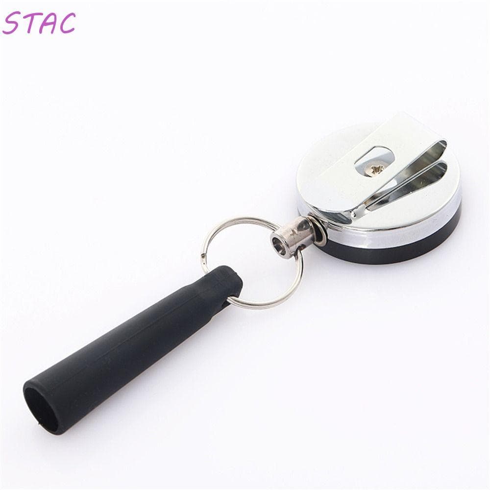 Corda Anti-Perda Para Lápis STAC , Suporte Retrátil Puxar Caneta Com Corrente De Chaveiro Resistente , Clipe De Cinto El
