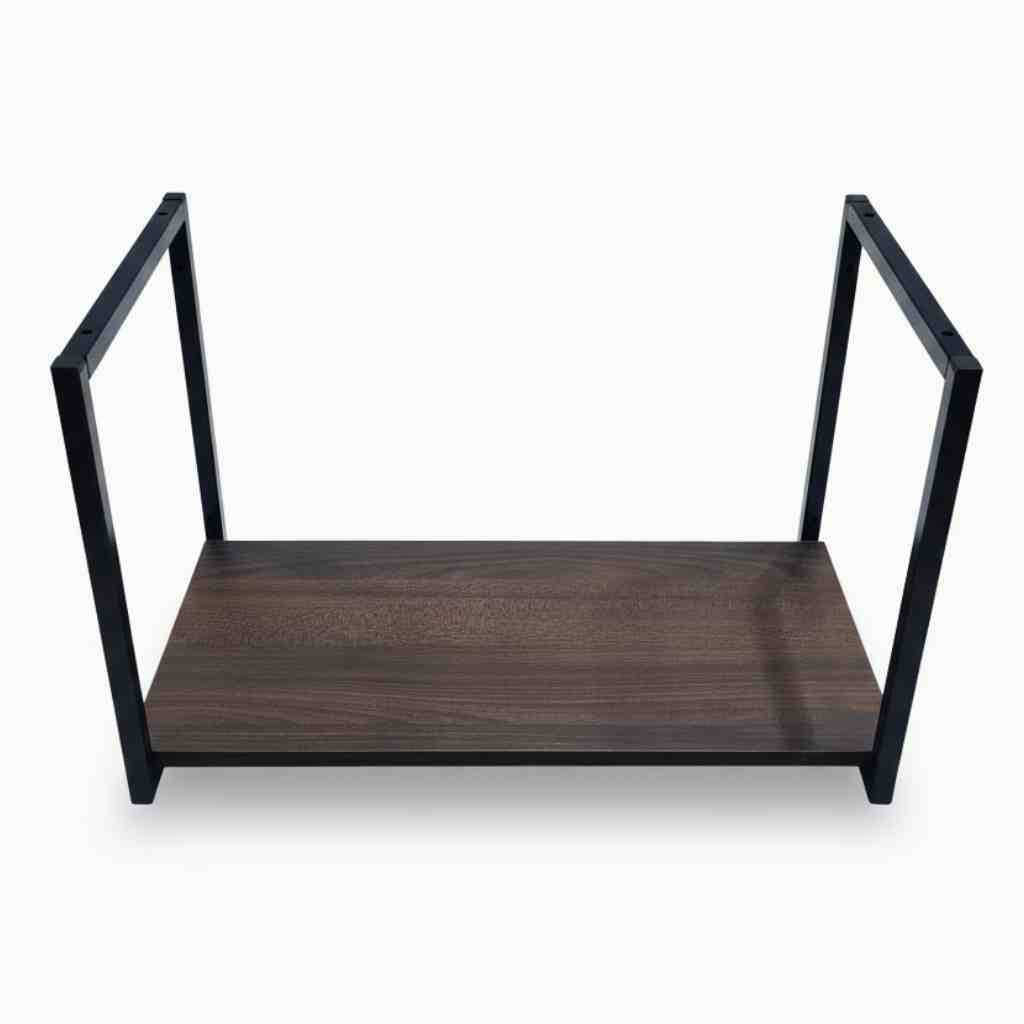 Kit Nicho Suporte para Prateleira Industrial Teto e Parede 32,7x29cm  com Prateleira MDF 54cm