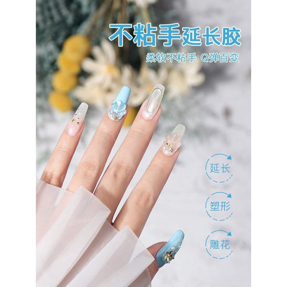 Cola de extensão de estado sólido para Manicure, não pegajosa, multifuncional, escultura, cola para beliscar, suporte se