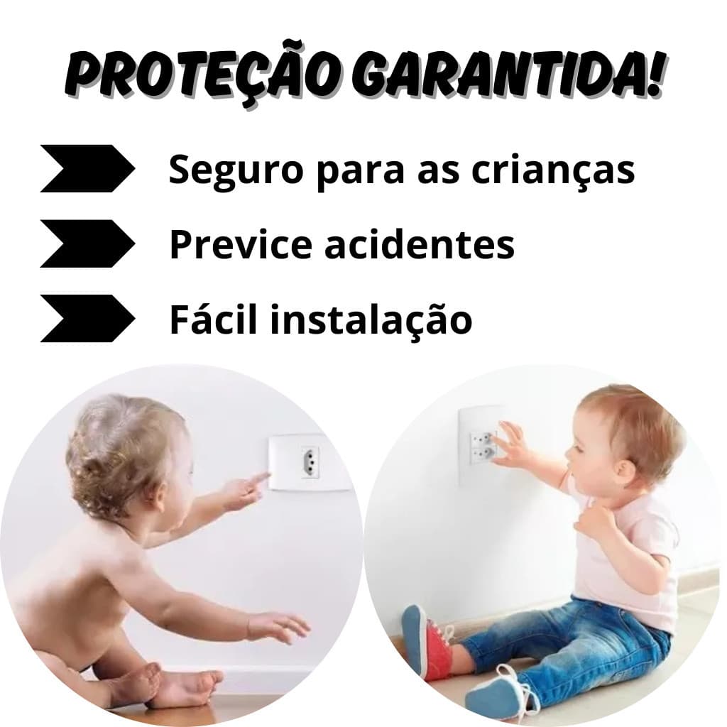 Kit 24 Protetor de Tomada Infantil 2 e 3 Pinos ABNT – Tampa Segurança Bebê Anti-Choque