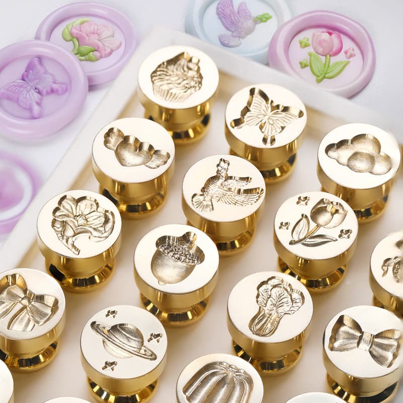 Selo De Cera Em Relevo 3D , Flor , Rosa , Sakura , Magnólia , Tulipa , Cacto , Convite De Casamento , Envelope , Cartão