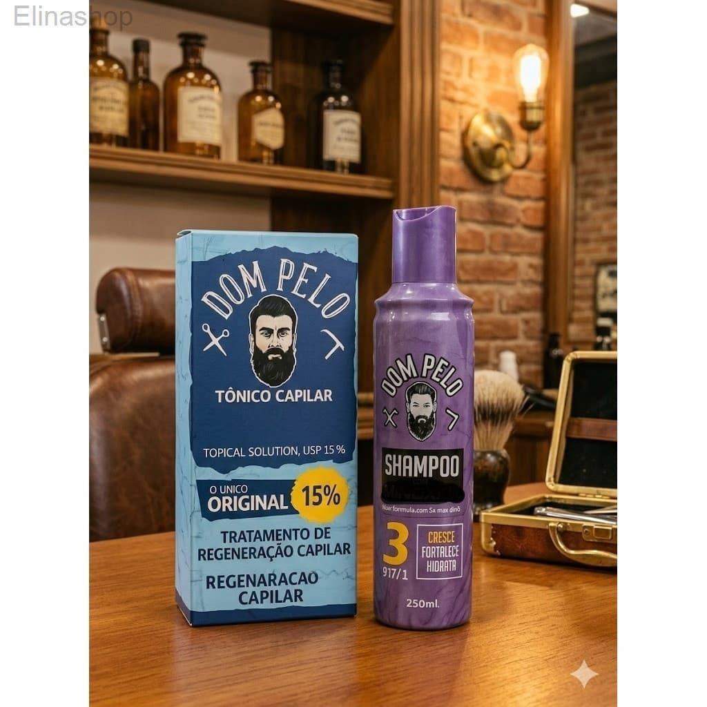 Kit Dom Pelo Premium: Shampoo Fortalecedor + Tônico de Regeneração Capilar063Z