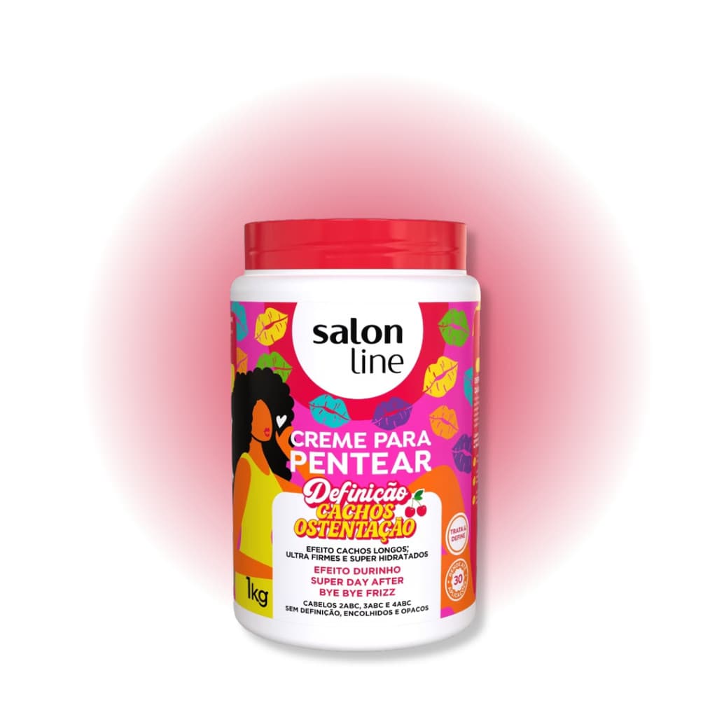 Creme Pentear Salon Line Cachos Ostentação Definição Anti Frizz 1Kg