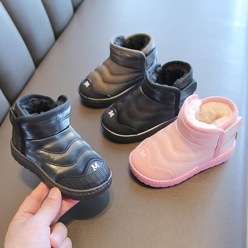 2024 inverno novo estilo crianças botas de neve meninas à prova dwaterproof água antiderrapante meninos sapatos de algod