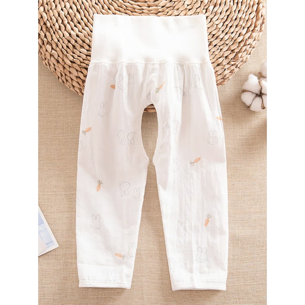 Verão bebê puro algodão gaze aberta virilha calças calças de proteção da barriga bebê gaze pijama calças roupa interior
