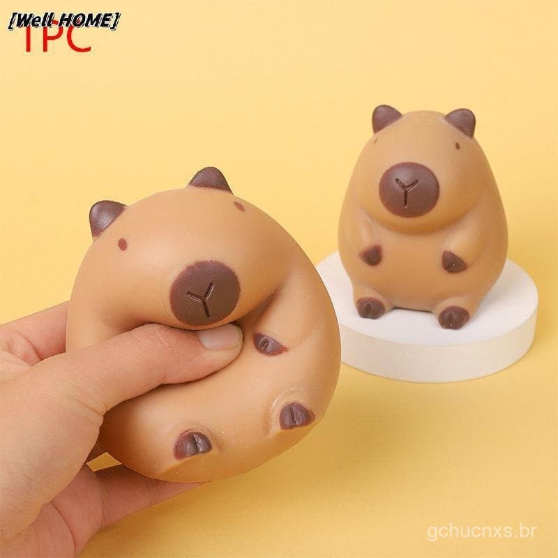[Bem HOME] Kawaii Capivara Squeeze Toy Squishy Anti Stress Pitada TPR Soft Dpression Reliever Brinquedos Para Crianças N