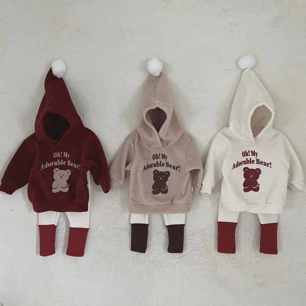 Bebê roupas de ano novo primavera outono bebê engrossado moletom com capuz recém-nascido ano novo dupla face velo terno