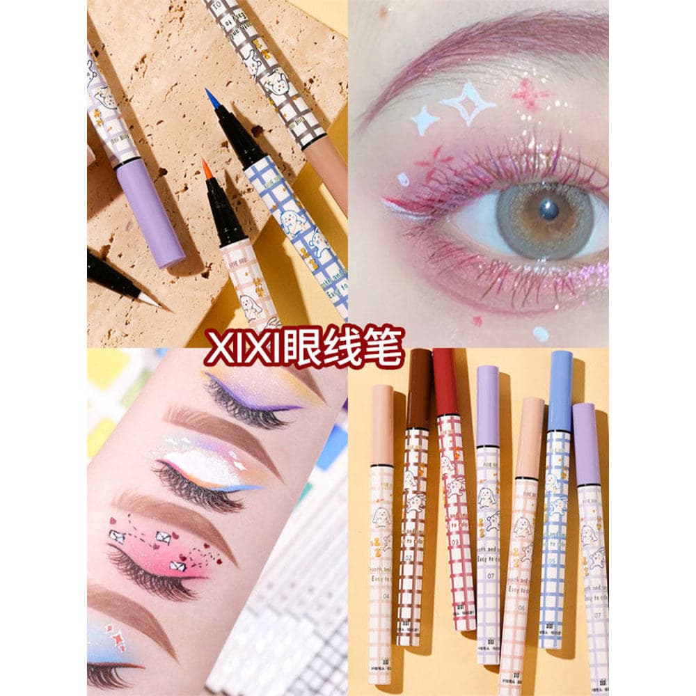 Xixixi caneta delineadora líquida ultrafina, estilo colorido, branca, sem manchas, de longa duração, à prova d'água, até